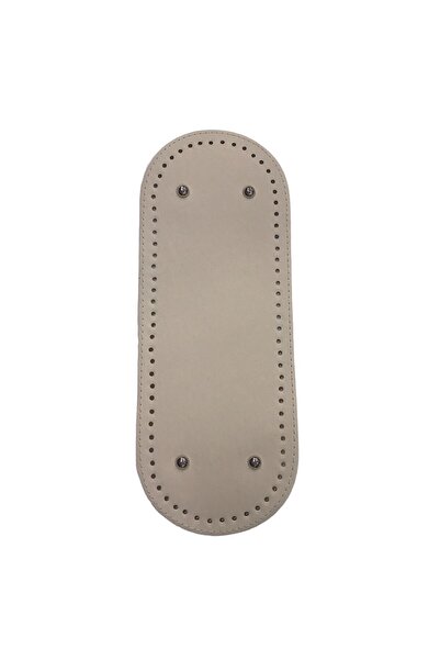 Aslı İplik قاعدة حقيبة جلدية (31*11 سم) كريمي