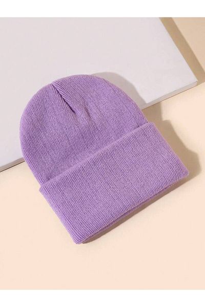 Eke Tekstil Unisex Folded Winter Knitted Beret
