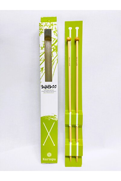 ATMACA TUHAFİYE Kartopu Japon Bambu Şiş 6 Numara Bamboo Ahşap Örgü Şişi