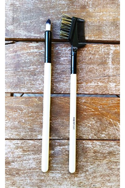 MONİCATİME مجموعة فرشاة مكياج احترافية (فرشاة مكياج وفرشاة حواجب)