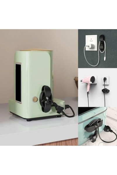 Sensoria Yapışkanlı Airfryer Kablo Düzenleyici Sabitleyici Çok Amaçlı Kablo Tutucu Kablo Toparlayıcı 5 Adet