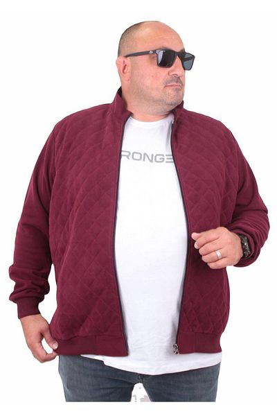 MocGrande Large Size Zippered Cardigan Diamond 23281 MURDUM