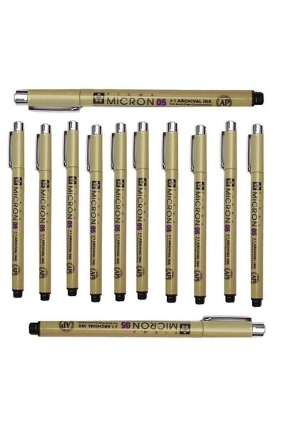 Sakura Bxsdk05-49 Pigma Micron 0.45 Mm Siyah 05 Çizim Kalemi (12 Li Kutu)