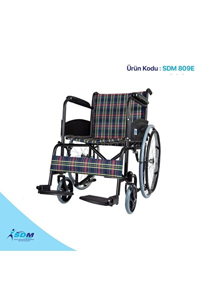 SDM Medikal Sdm 809e Standart Ekose Tekerlekli Sandalye