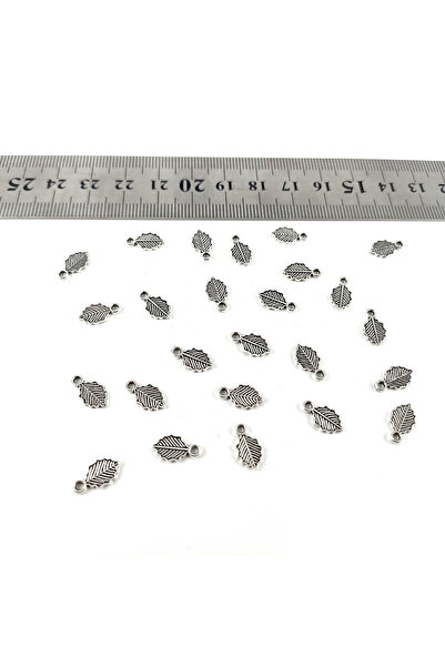 Selderesi 50 Adet Yaprak Motif Metal Tesbih Püskül Ucu Sallantı Püskül Süsü
