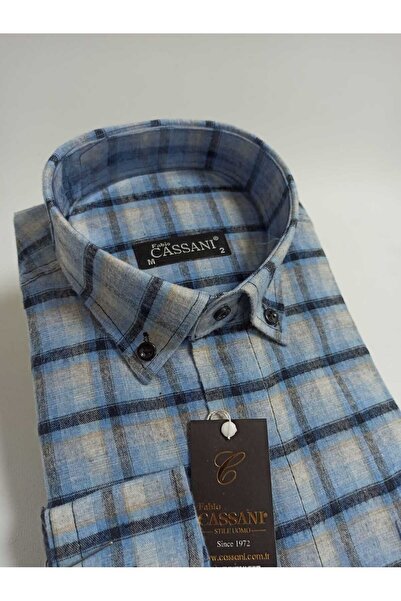 FABİO CASSANİ Winter thick melange men's shirt