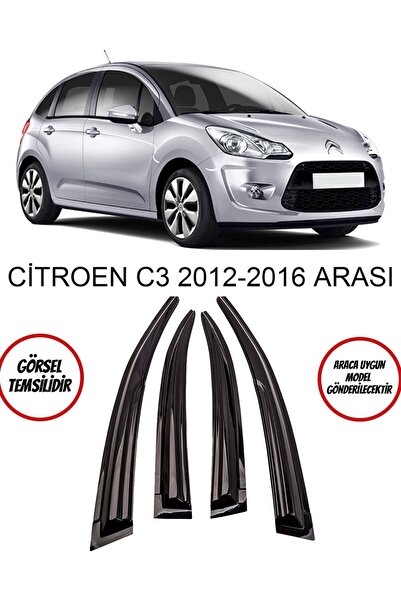 BALP Cıtroen C3 2012-2016 Arası Cam Rüzgarlık 4 Lü Takım