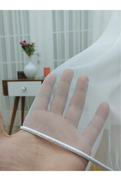 Stimor 1/3 Grek Tulle Curtain - Honeycomb Floor, Tight Pleat Tulle Curtain