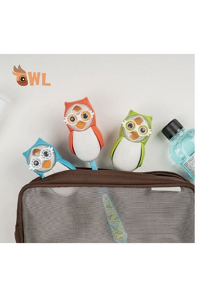 Flipper Orange Owl - Toothbrush with Hygienic Storage Hourglass
