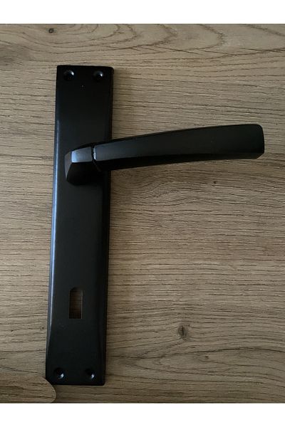 bersayapı Almond Mirror Room Door Handle Black 1 Set (Mounting Screw) - Right - Door Handle - Without Warranty - Stainless