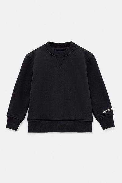 Hally & Son Boy's Black Sweatshirt 100% Cotton
