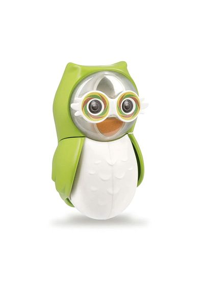 Flipper Hygienic Storage Container Owl Green Toothbrush with Hourglass