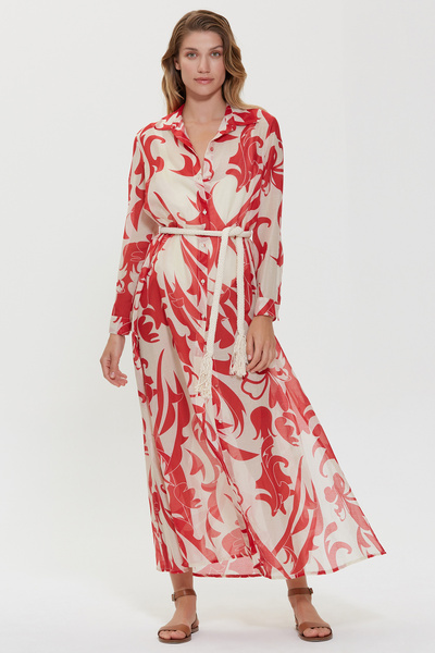 Dahlia Bianca Donatella Uzun Gömlek Elbise