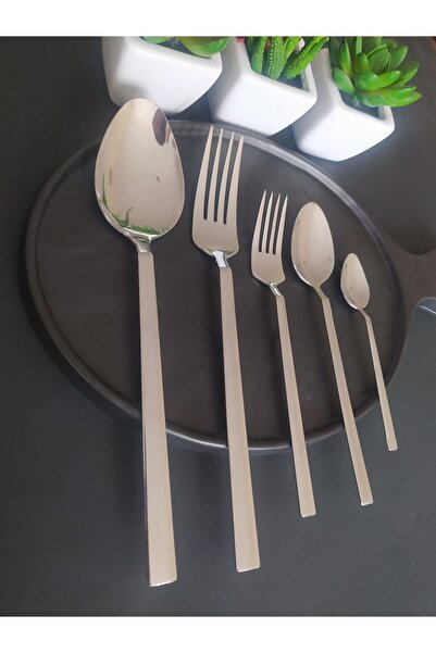 DİBA AVM 12 Person Cutlery Set 60 Pieces Stainless Steel Cutlery Set 12 Person Cutlery Set
