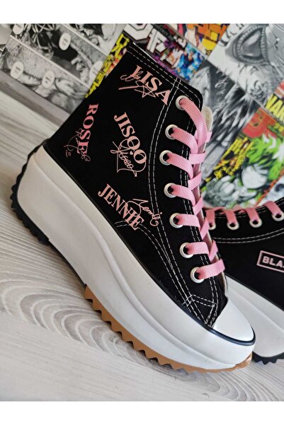 MECH BUTİK Blackpink Mix Üye Baskılı Kalın Tırtıklı Taban Spor Ayakkabı Sneaker