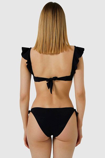 AYYILDIZ 5400 Black Frilly Bikini Set