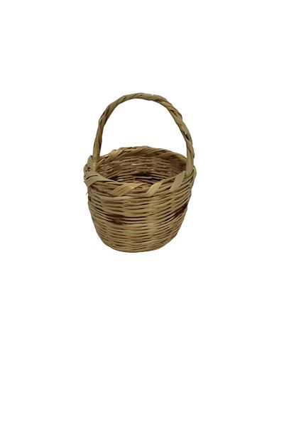 tunalar Balcony, mushroom, fruit, gift Egg Basket 35x34x20 Cmm - Natural Hand Knitted Handle