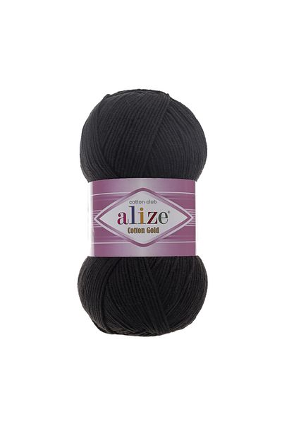 Alize Summer Cotton Thread Cotton Gold Amugurimi Knitting Thread 60 Black