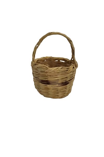 tunalar Balcony, mushroom, fruit, gift Egg Basket 35x34x20 Cmm - Natural Hand Knitted Handle