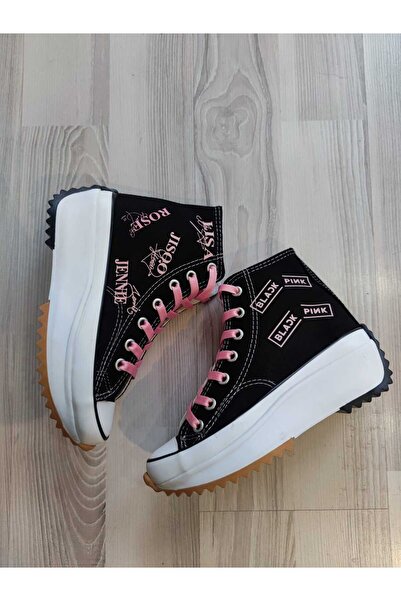 MECH BUTİK Blackpink Mix Üye Baskılı Kalın Tırtıklı Taban Spor Ayakkabı Sneaker