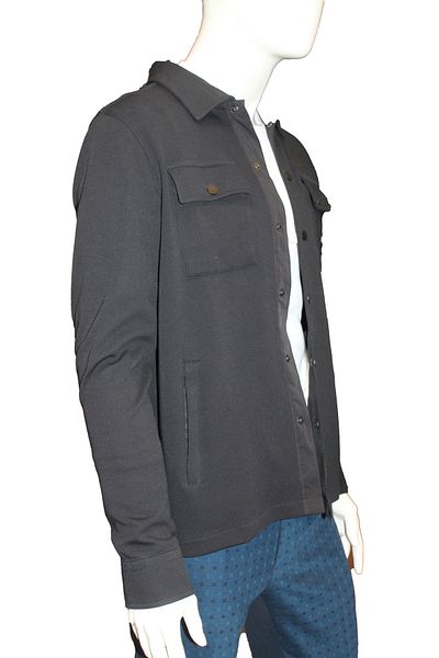 Diandor Men's Snap Knitwear Coat Sweat Shirt Black
