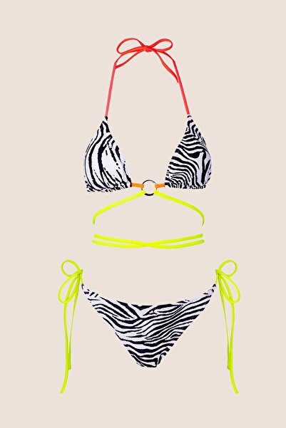 AYYILDIZ 40712 Σετ ασπρόμαυρο μπικίνι