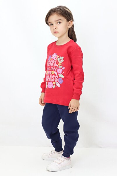 CANBİX Kız Çocuk Baskılı Pijama Takımı