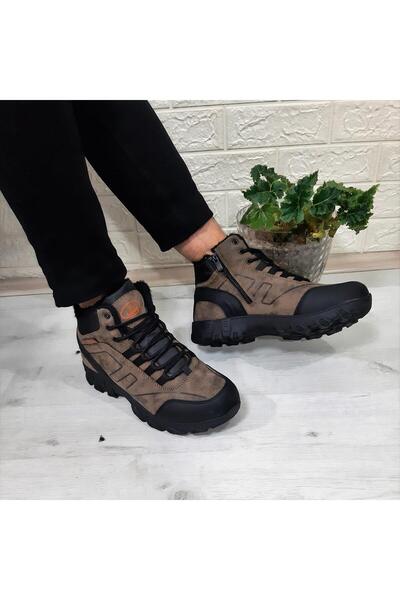 LUTTOON Ανδρικές μπότες με φερμουάρ 2035 Mink-Black Shearling, αντιολισθητικές