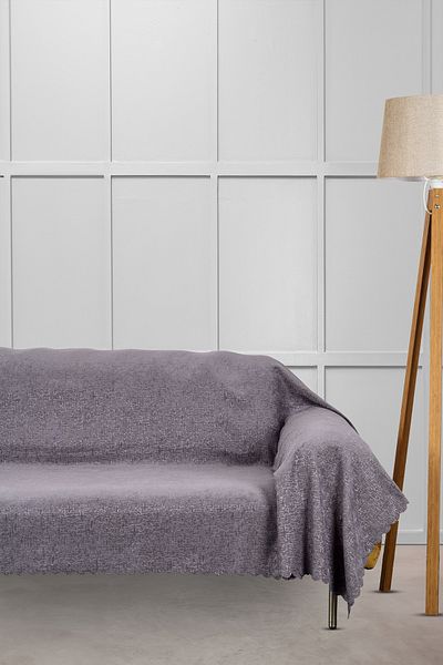 VELERDE HOME Husa de scaun anti-alunecare din chenille jacquard Sal Standard 175 cm x lungime 300 cm Acoperire pe brațe Antracit