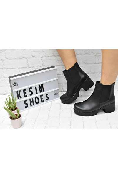 Kesim Shoes حذاء بكعب نسائي من الجلد الطبيعي 33-34-35-36-37-38-39-40