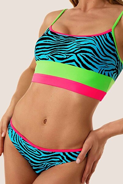 AYYILDIZ 40736 Mavi Atlet Bikini Takımı