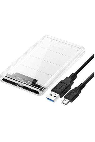 Temiz Pazar 2.5 Sata Type C Usb 3.1 Usb 3.0 Şeffaf Harici Ssd Hdd Hard Disk K...