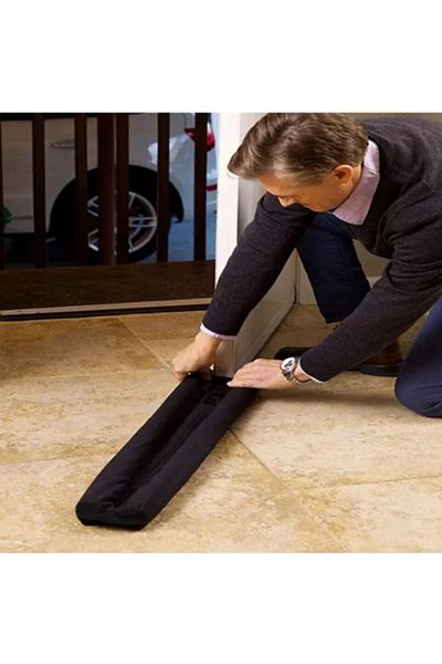 Arnee 3 Pieces Under Door Anti-Wind Black Insulation Tape Anti-Cold Double Sided Heat Insulation