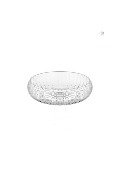 Jenisa Handmade Glass Large Salad Bowl Linea Body Presentation Bowl 24x6.5 Cm