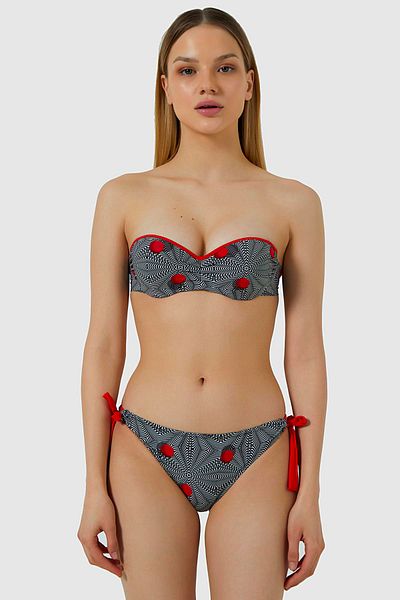 AYYILDIZ 5544 Set bikini push-up negru