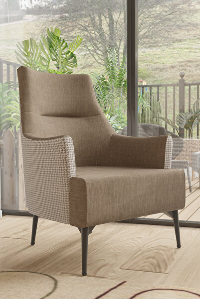 Modalife Linen Berjer Salon&oturma Odası Kanepe - Kahve