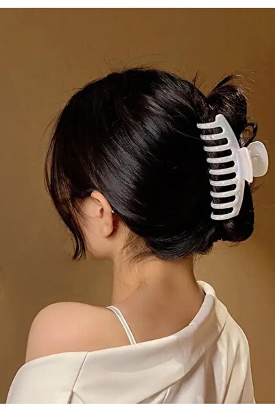 GÜLPEŞE Dimensiune mare XXL Cataramă cu zăvor alb lucios