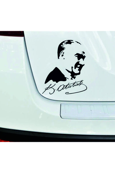 BENİMSER REKLAM Ulu Önder Atatürk Araç Ve Motor Sticker 18,1x15 cm
