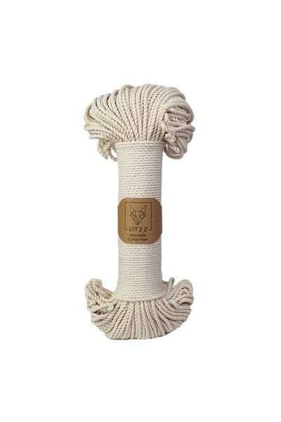 Ritzz Βαμβακερό σχοινί 3mm 2 Twist Ecru (330G)