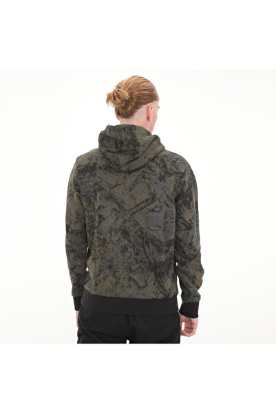 Timberland Мъжки суитшърт Timberland с качулка и принт Mountains Camo, зелен