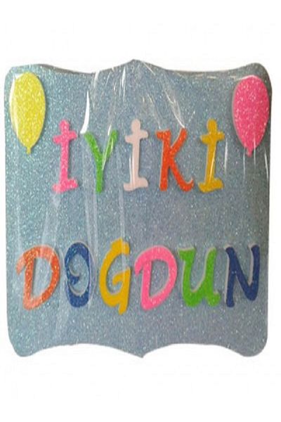Kazanabil HAPPY BIRTHDAY WRITTEN FOAM DOOR WALL DECORATION BLUE