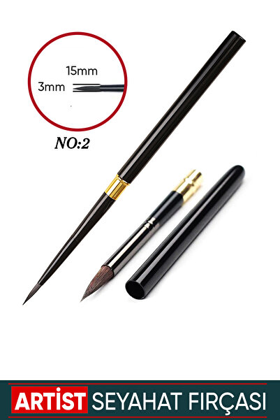 Vox Art Seyahat Tipi Suluboya Fırçası Yuvarlak Uç No: 2