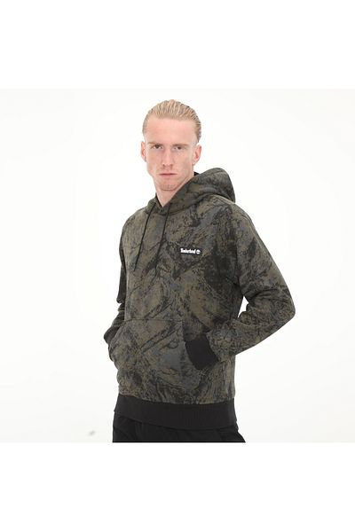 Timberland B0A6K7WDX01-R Timberland All Over Printed Mountains Camo Hoodie (Ανδρικό φούτερ πράσινο