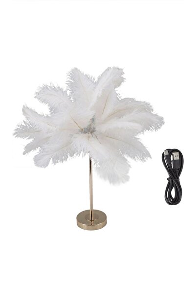 Lightingx Deve kuşu tüyü abajur