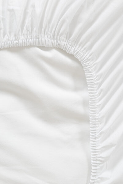 KETRA DOĞAL Pamukkale Single Fitted Sheet Set 100*200 Cm 1 Pillow Case with Cover White