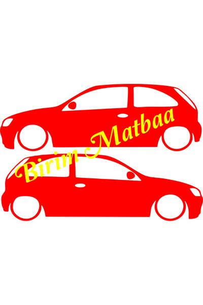 Birim Matbaa ملصقات أوتوماتيكية بشعار أوبل كورس - 15 × 5 سم 2 قطعة