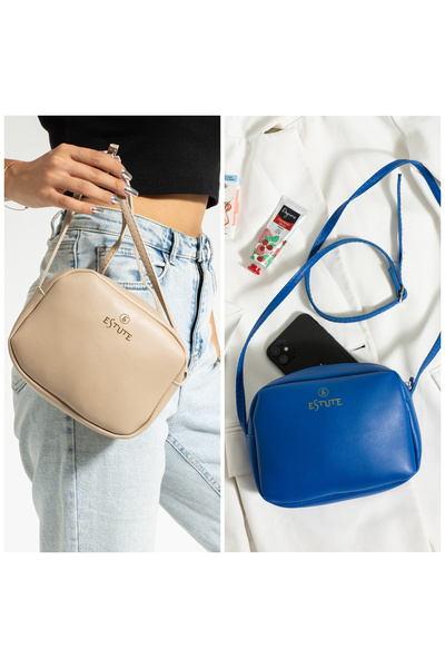 ESTUTE Çapraz askılı günlük spor Mini urban çanta 2’Li paket