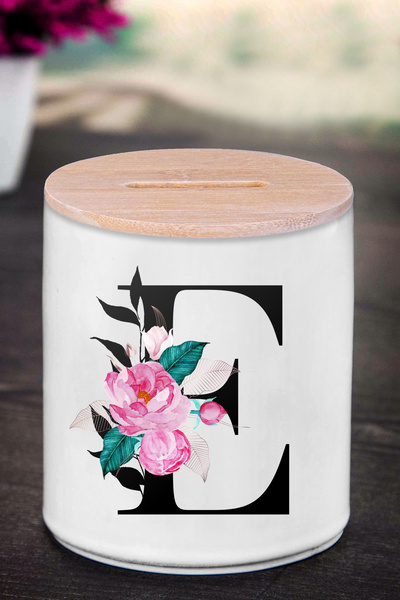 yhfoto Kasica prasica sa slovom E (KERAMIKA) - Doğapembe E - K69