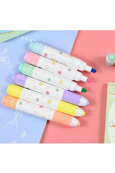 NaSaDAN Pen Type Highlighter Set of 6