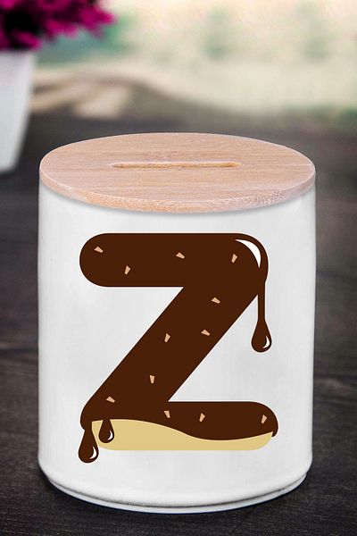 yhfoto Κουμπαράς με γράμμα Z (ΚΕΡΑΜΙΚΟ) - Cake Z - K60